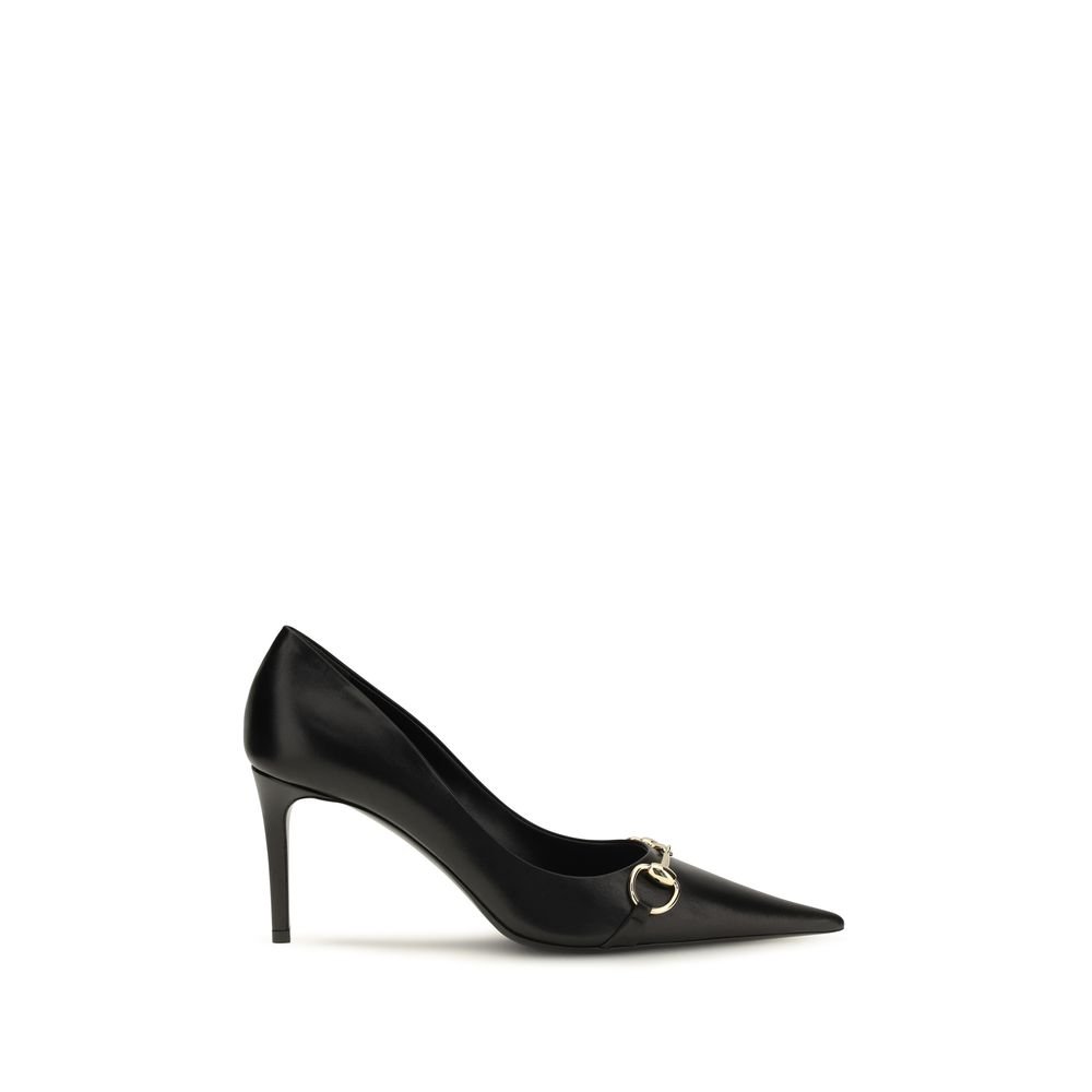 Gucci zwart kalfsleren hoge hak pumps