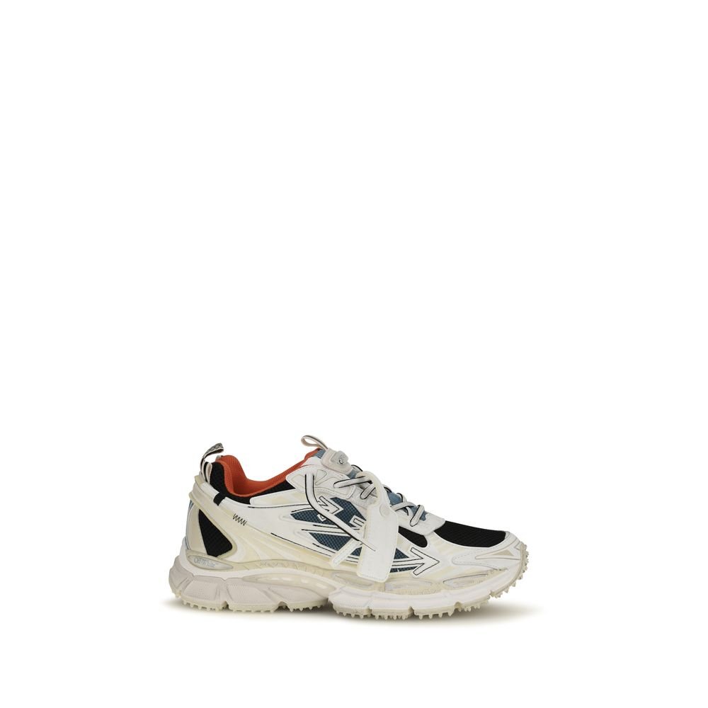 Off-wit meerkleurig Fabric sportsneakers