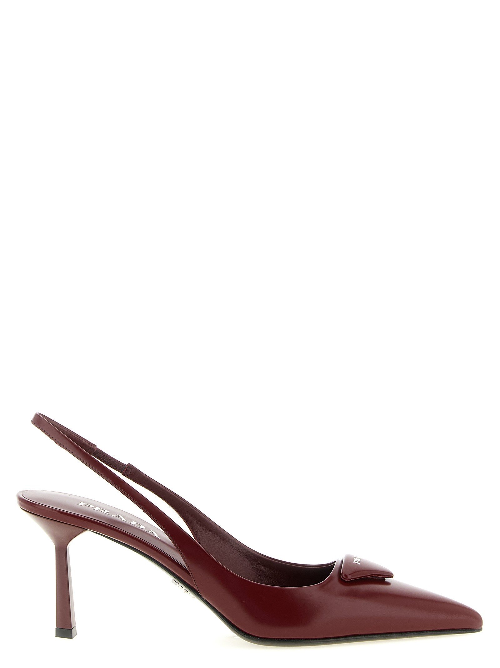 Prada Brushed leren slingback