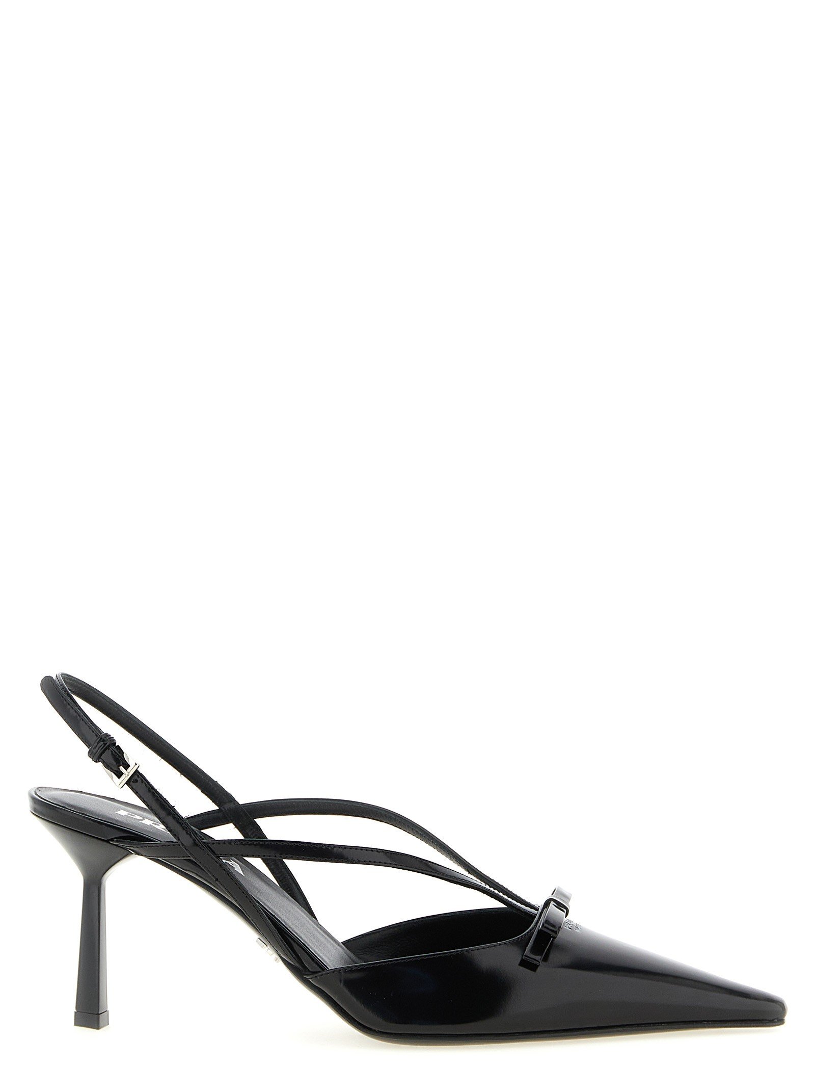Prada Brushed leren Slingback pumps
