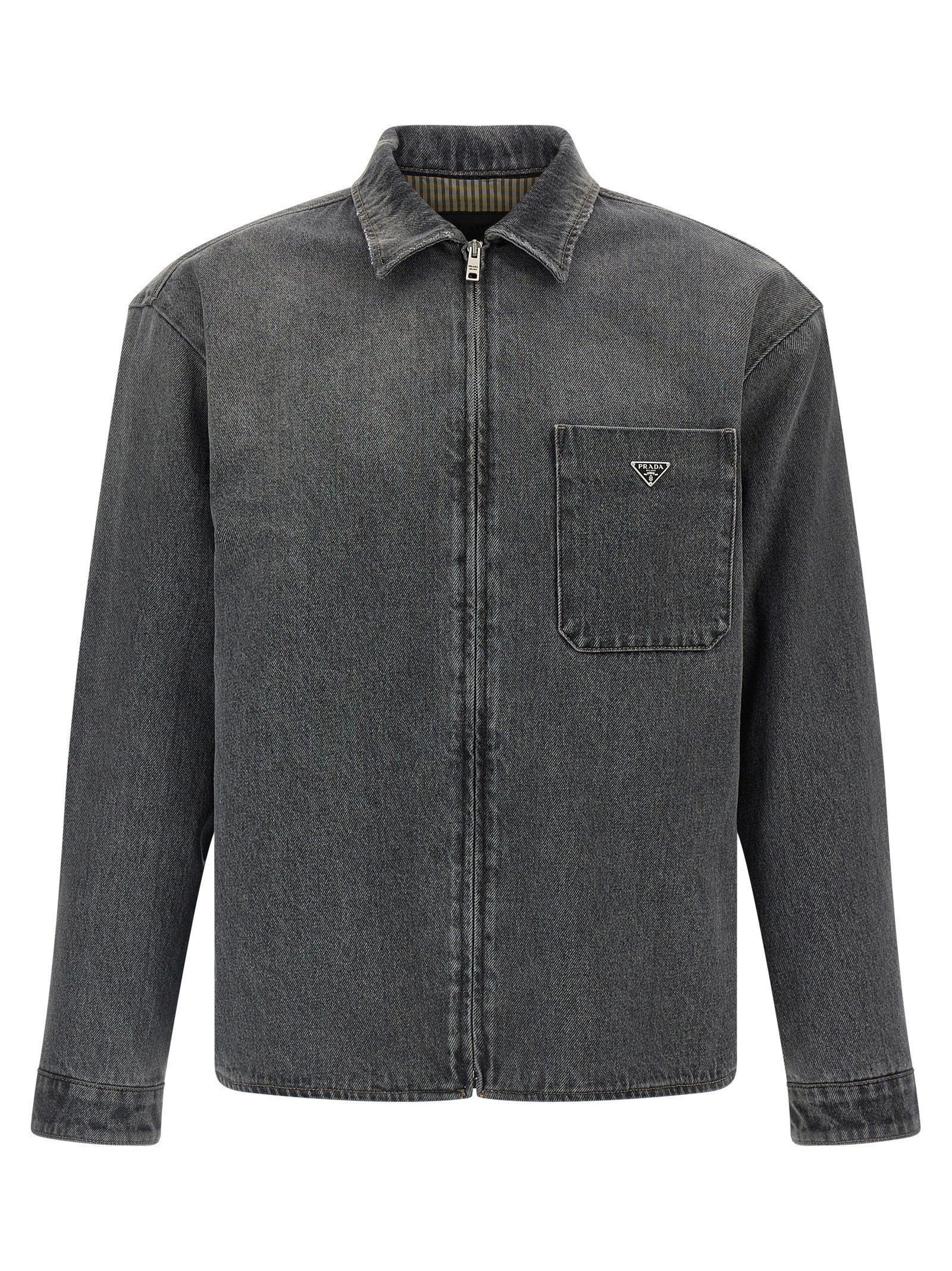 Prada Denim overhemd met ritssluiting