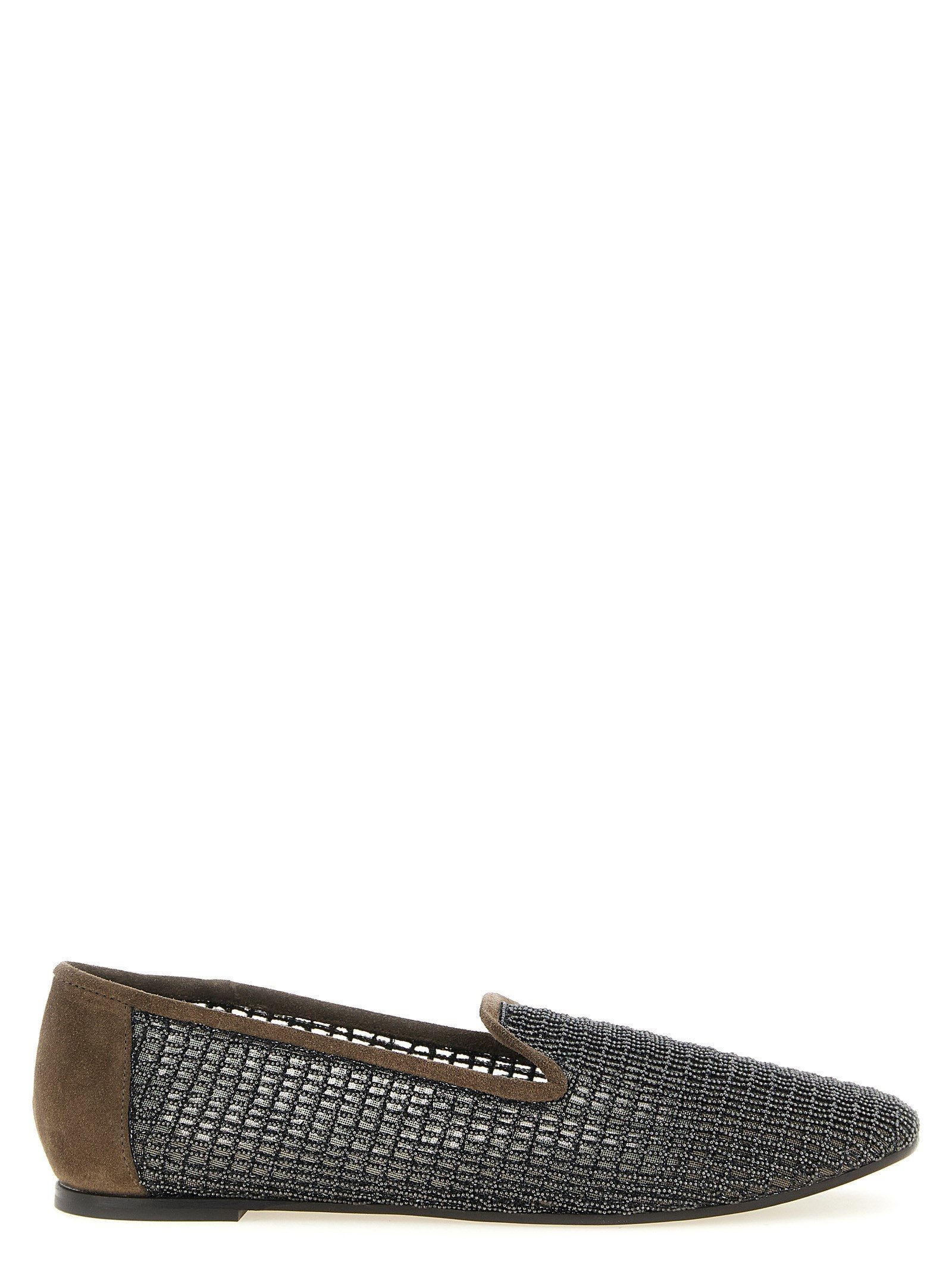 Brunello Cucinelli Borduursel mesh loafers