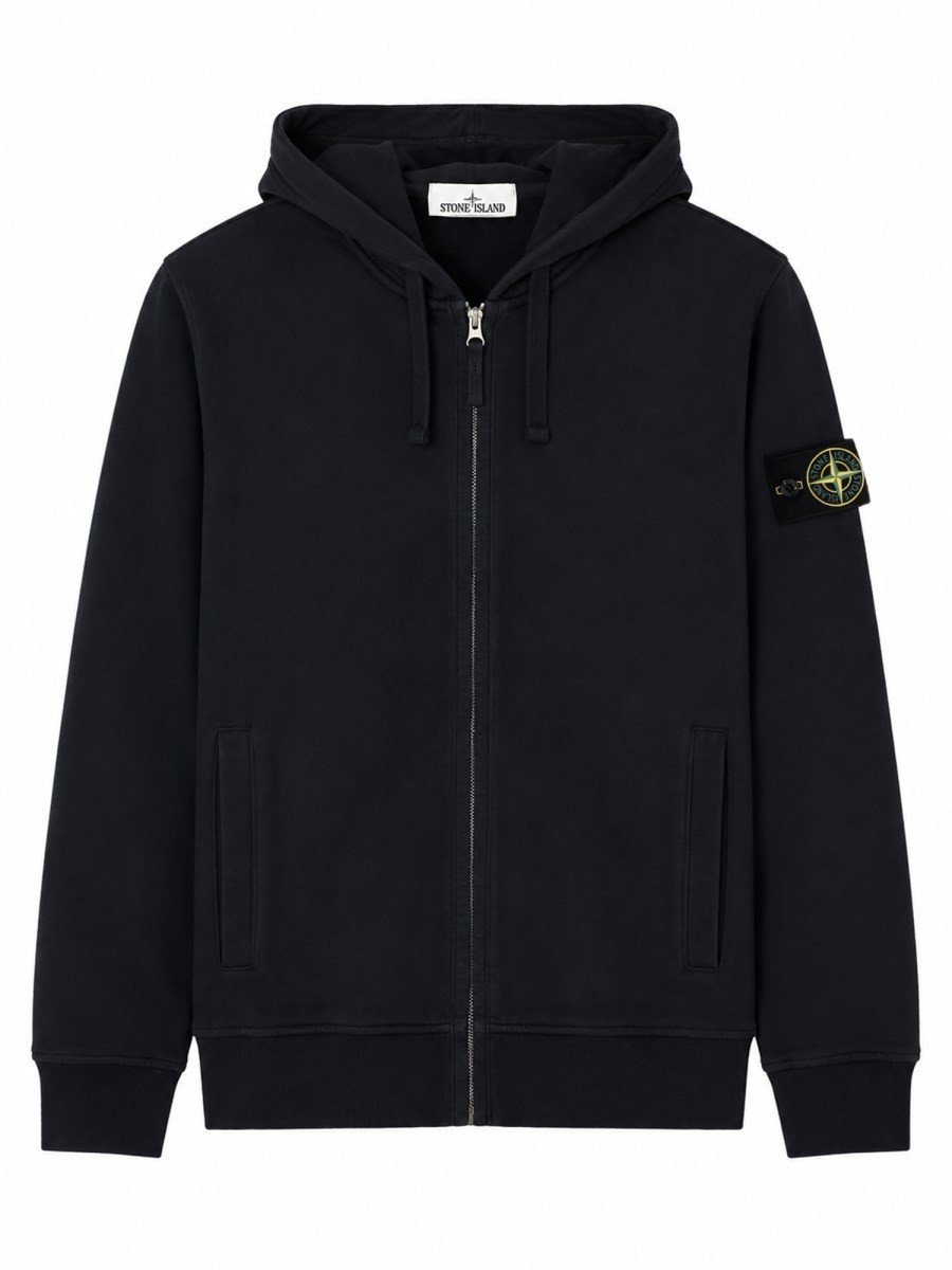Stone Island Felpa met Patch logo E ritssluiting