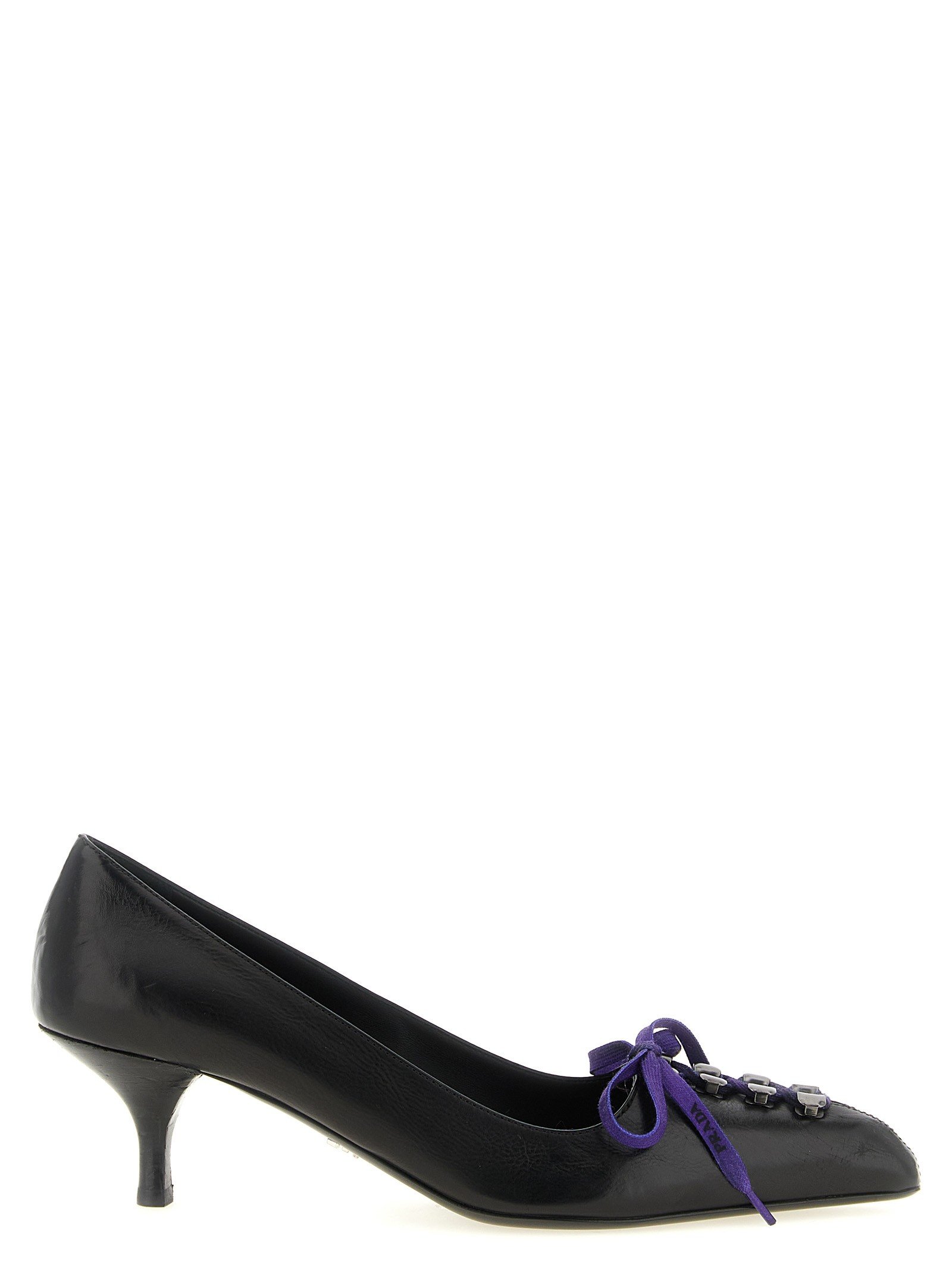 Prada Leren pumps met kant