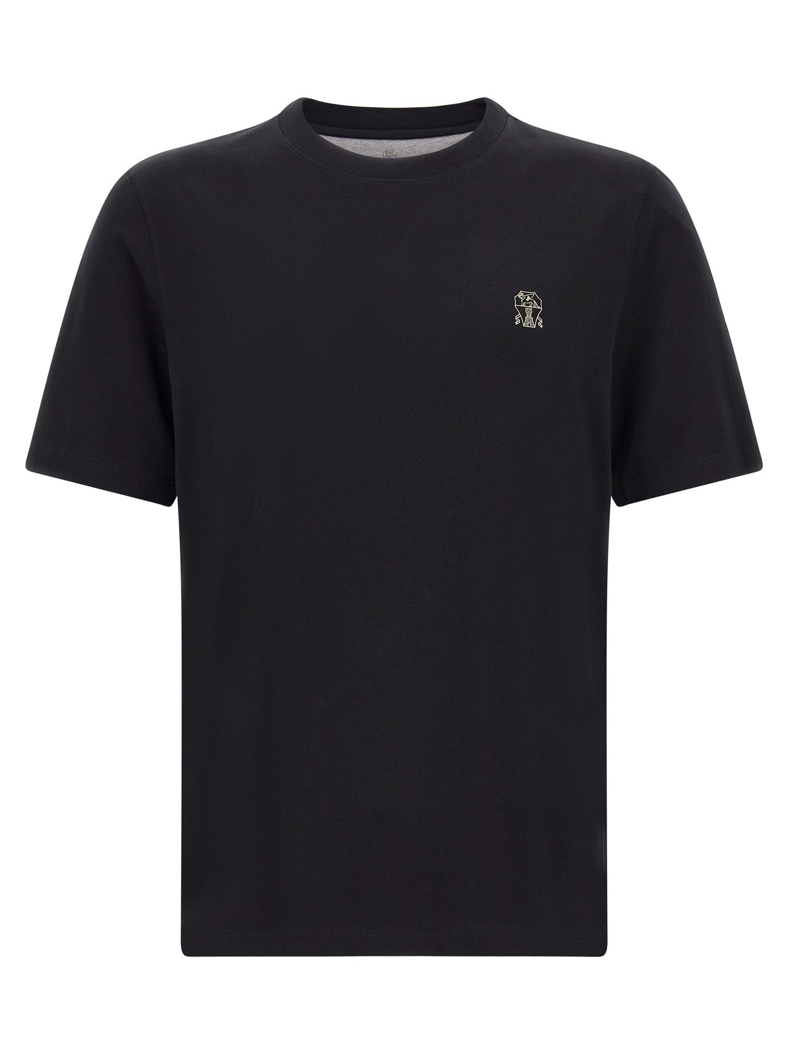 Brunello Cucinelli Geborduurd logo T-shirt
