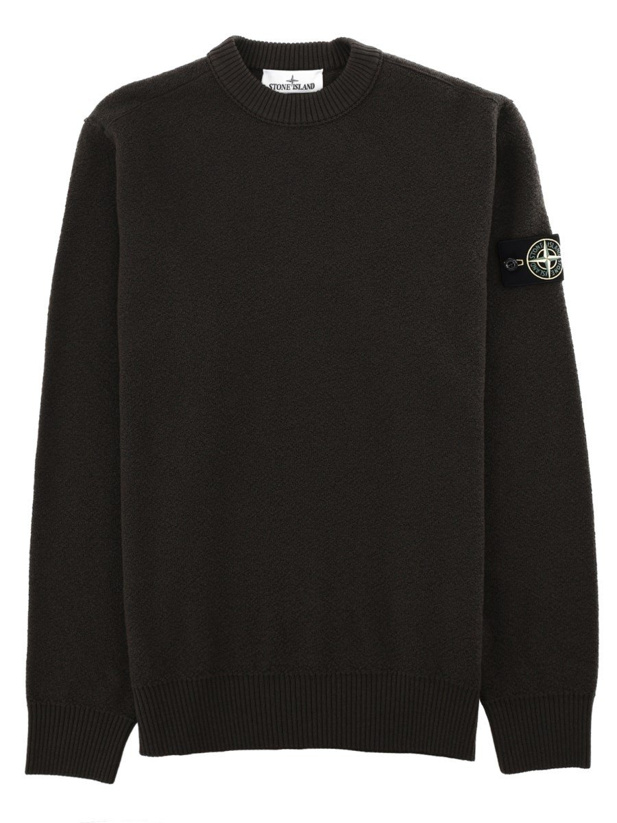 Stone Island Maglia In Lana A Costine