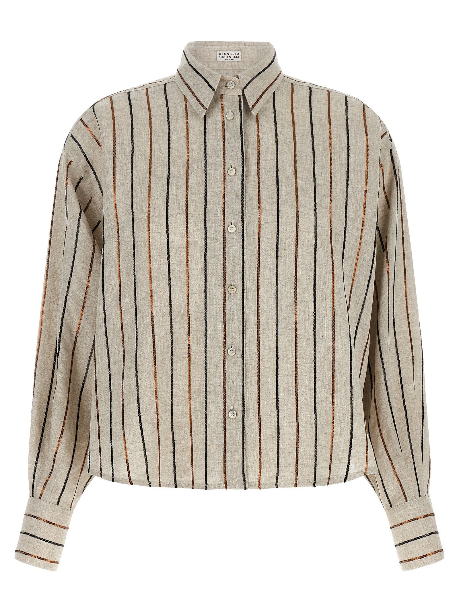 Brunello Cucinelli Sparkling Stripes overhemd