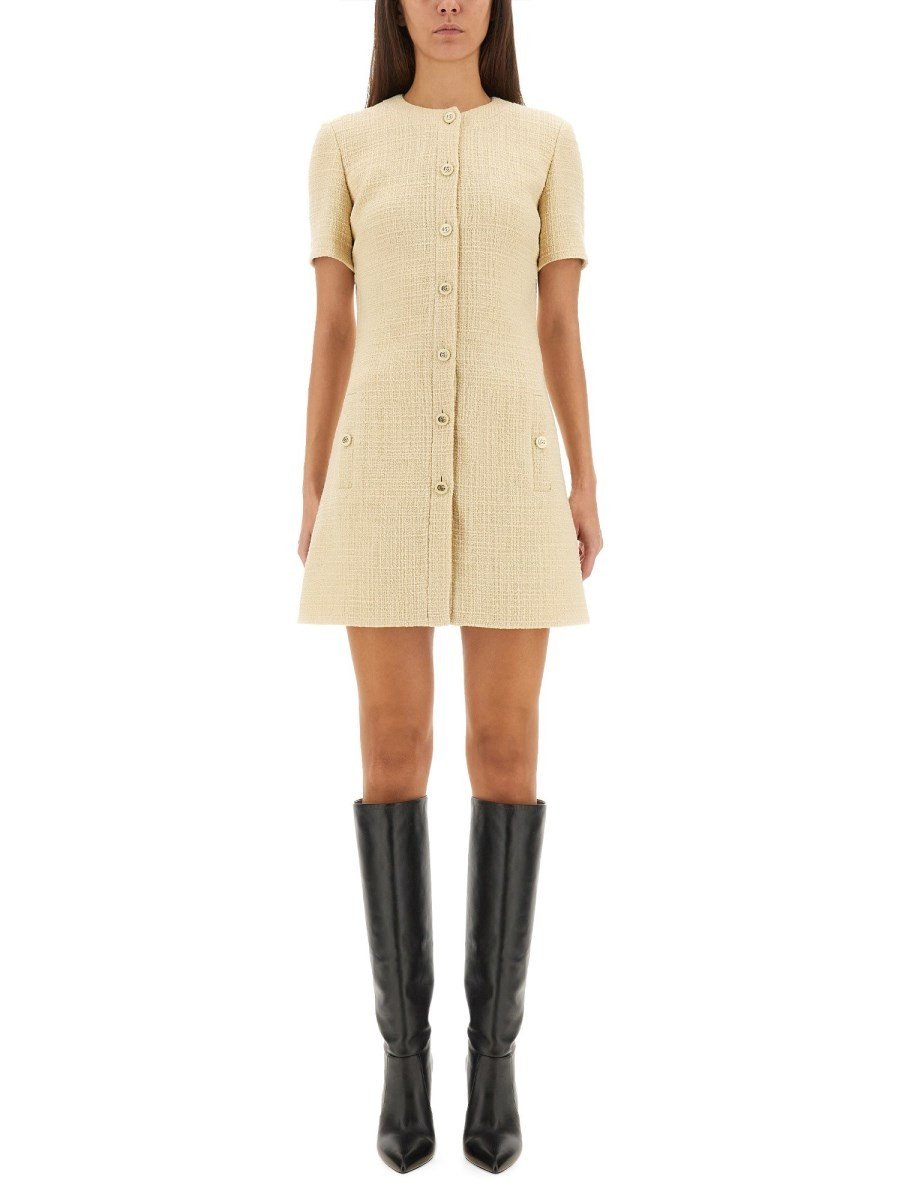 Gucci Textured wollen Tweed jurk