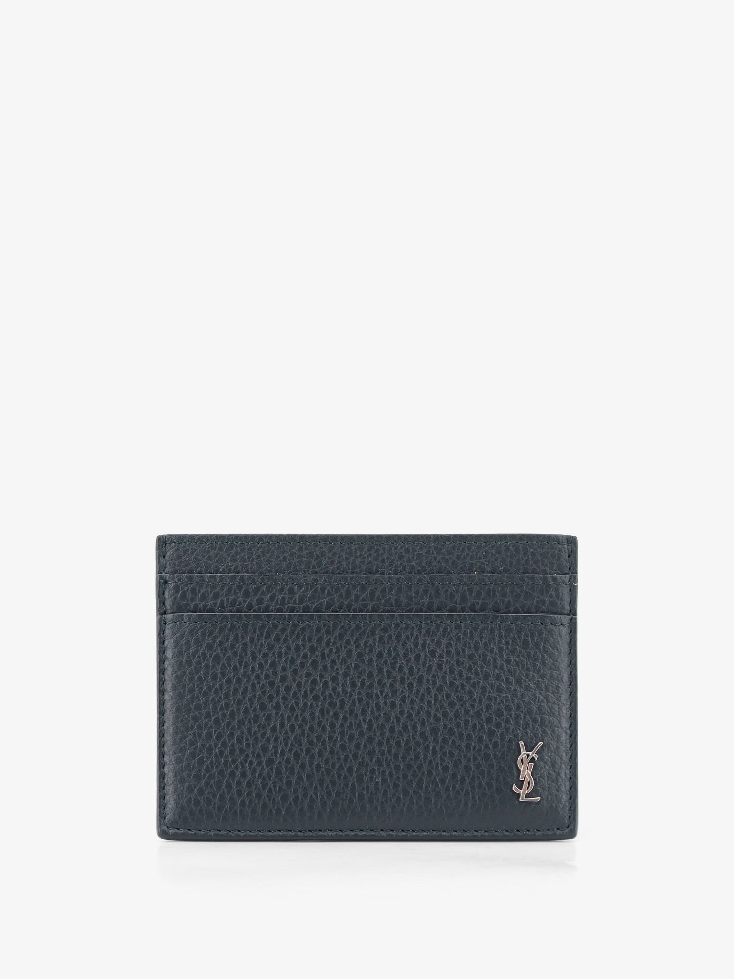 Saint Laurent Tiny Cassandre textured leren pasjeshouder